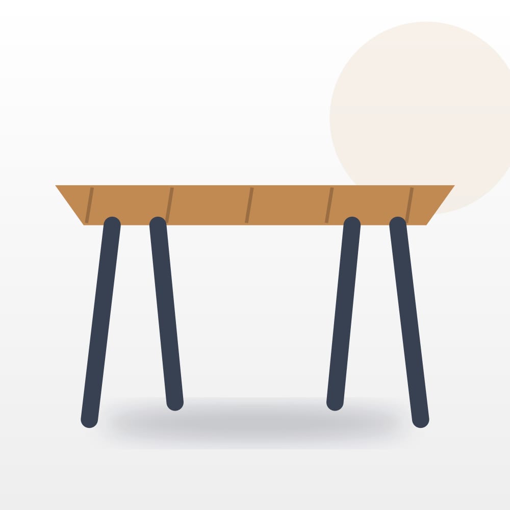Hocker Stahl und Lärche